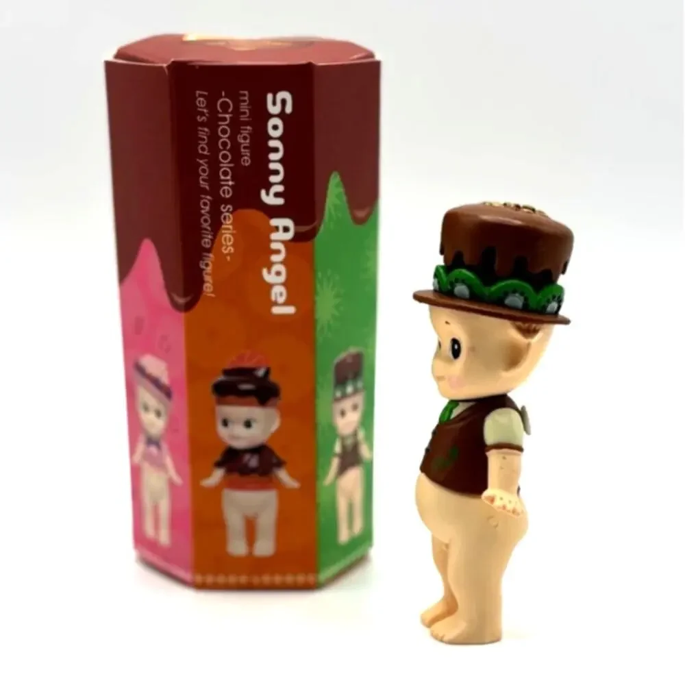 New Kawaii Cupid Angel Mini Figure in Kiwi Chocolate Costume, Cute Toy, Gift